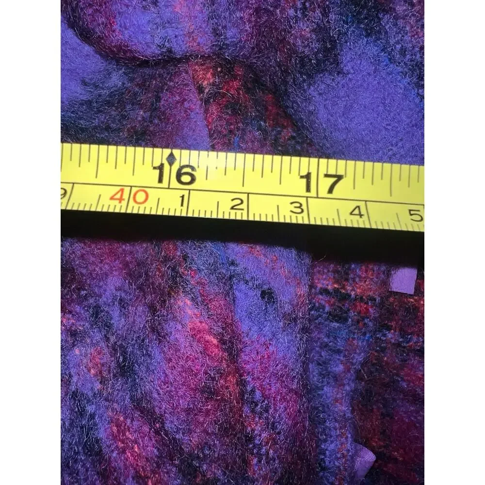 VTG 70s Albert Capraro Mohair Plaid Skirt Suit Crop Jacket Set NWOT XS 0 2